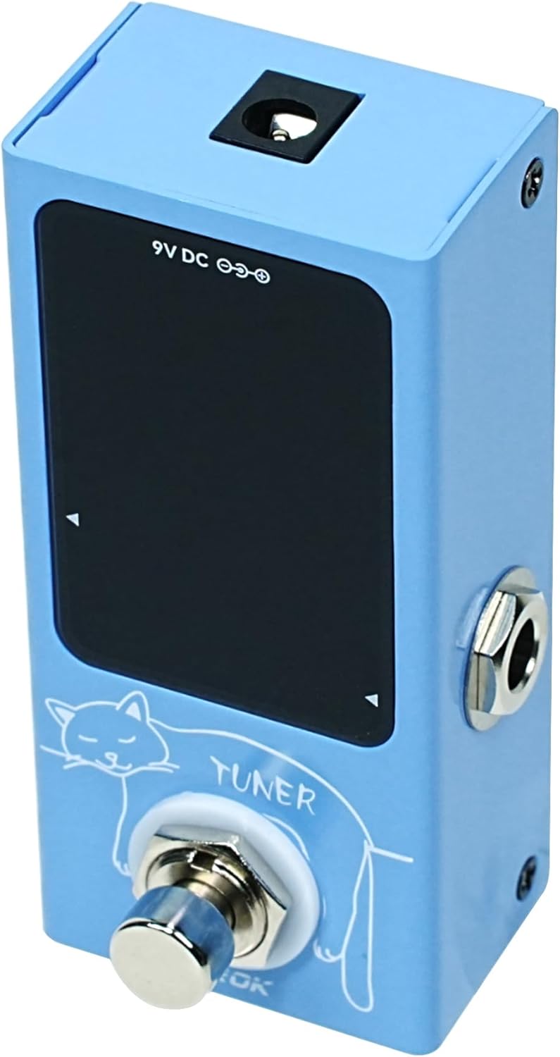EROK Mini Tuner Pedal - Compact Size with Pitch LED Indicator for Electric Guitar & Bass, True Bypass - Image 5